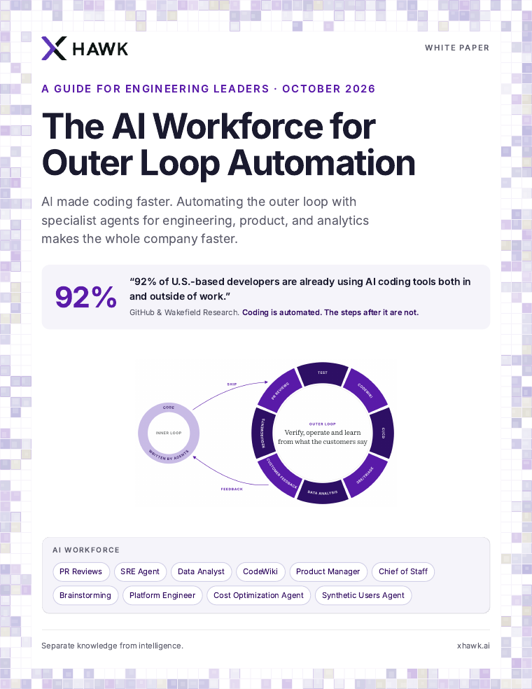 Cover of the XHawk whitepaper, The AI Workforce for Outer Loop Automation
